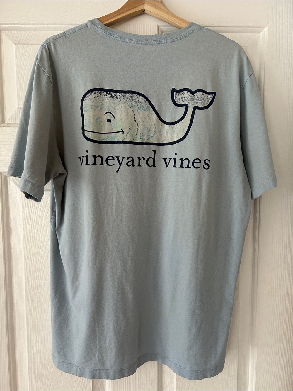 Vineyard Vines Light Blue Short-Sleeve Whale Logo Tee